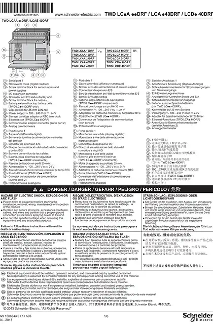 schneider施耐德TWDLC..Twido compact bases_ Instruction Sheet